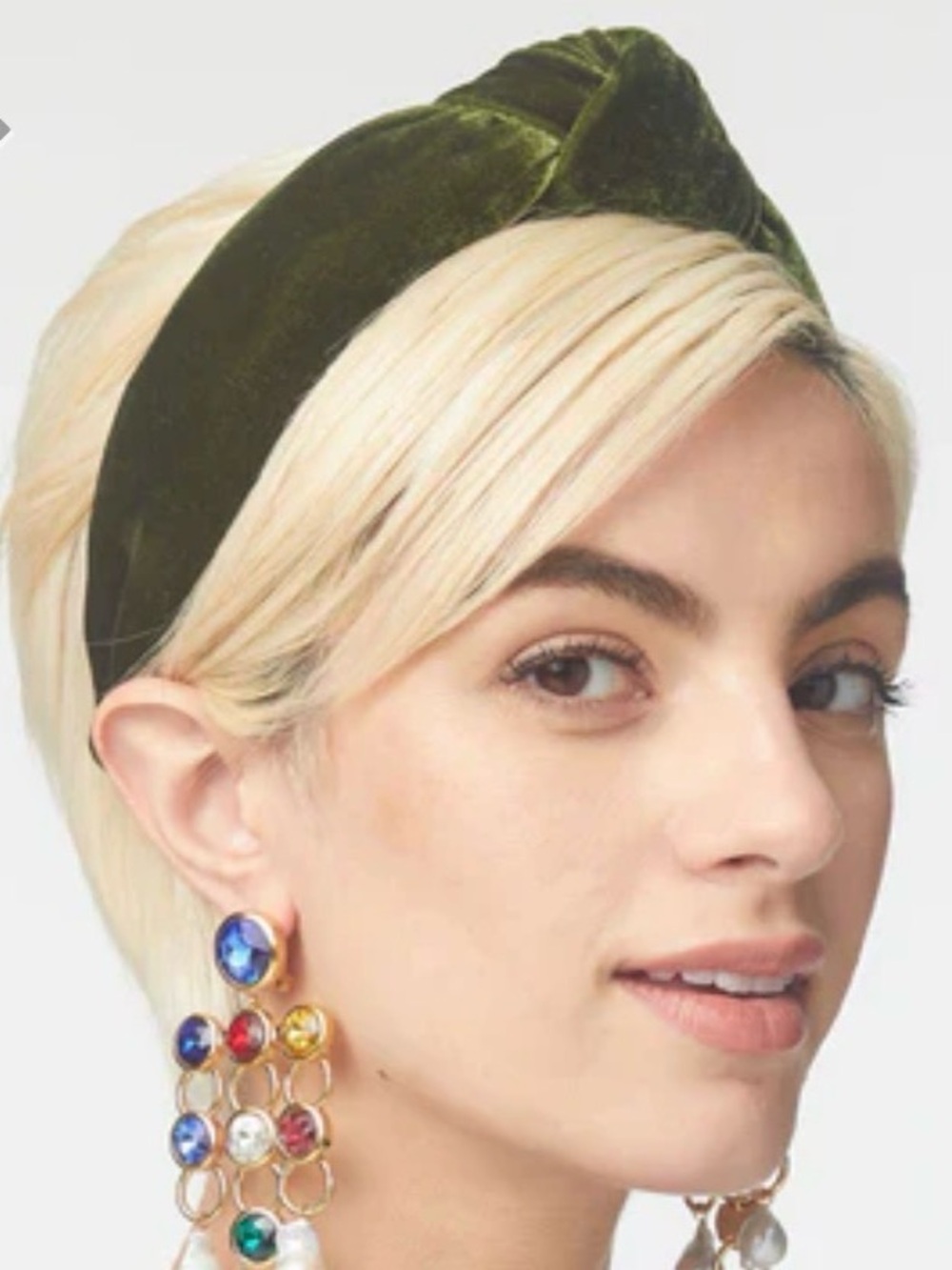 Lele Sadoughi Velvet Knotted Headband in Alpine
